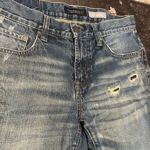 Men’s Aéropostale skinny, distressed jeans like new - Picture 12 of 14